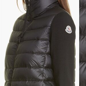 Women’s Moncler knit sleeve puffer jacket